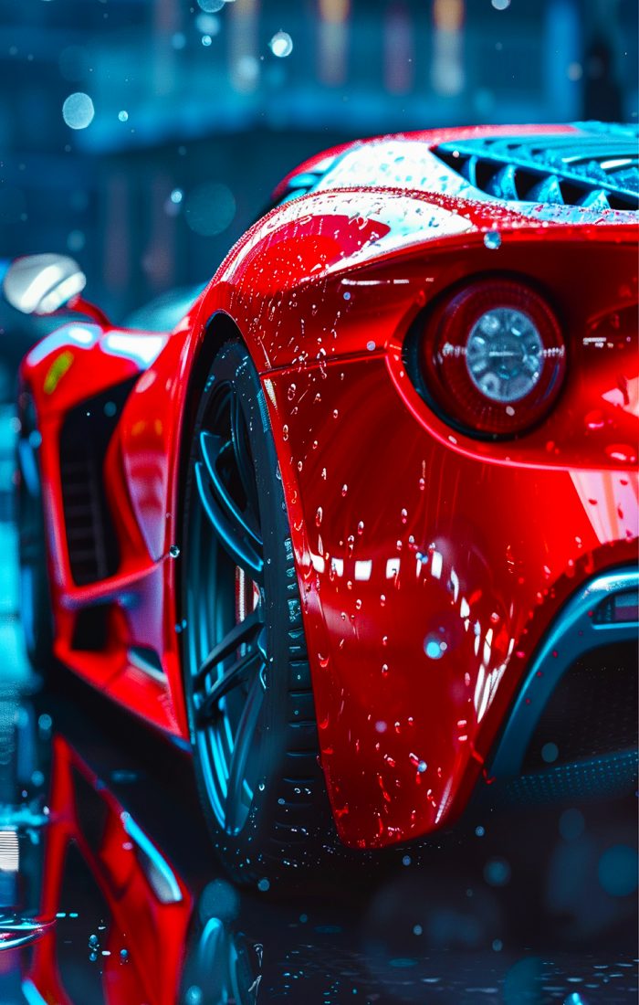 side-red-sports-car
